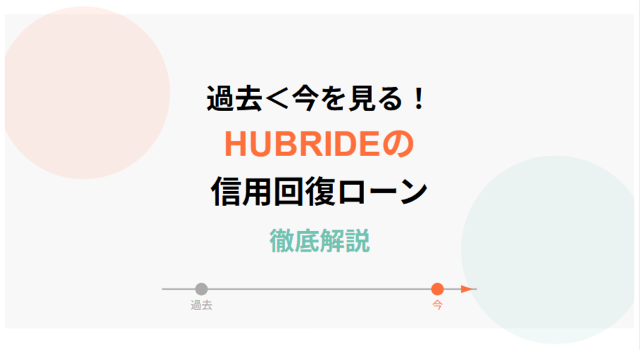 過去＜今を見る！HUBRIDEの信用回復ローン徹底解説