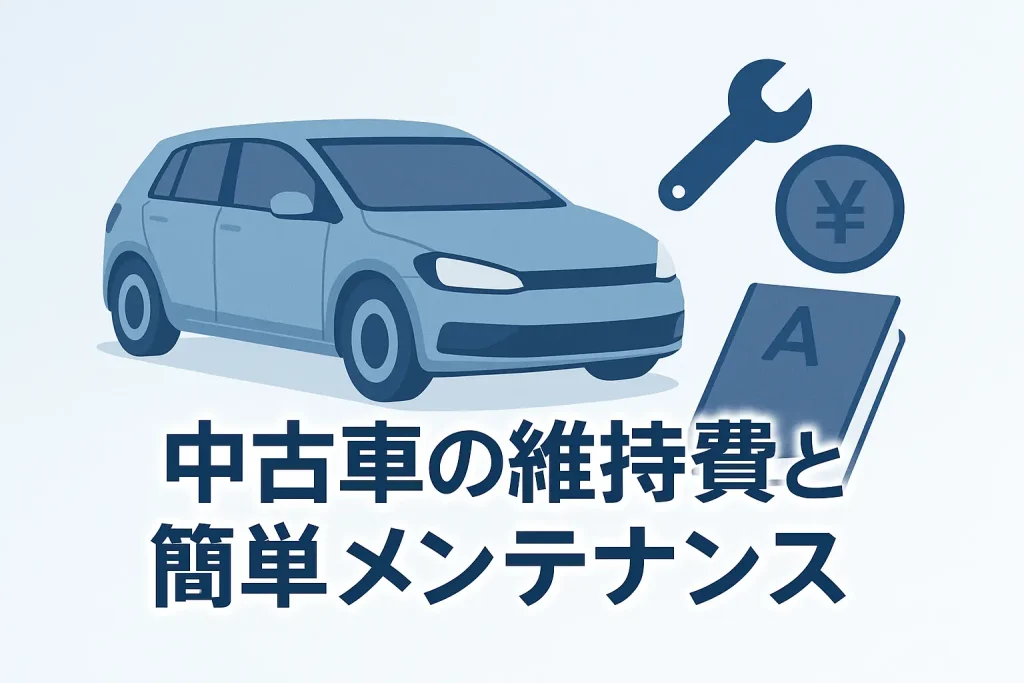 【購入後の心構え編】買って終わりじゃない！中古車の維持費と簡単メンテナンス