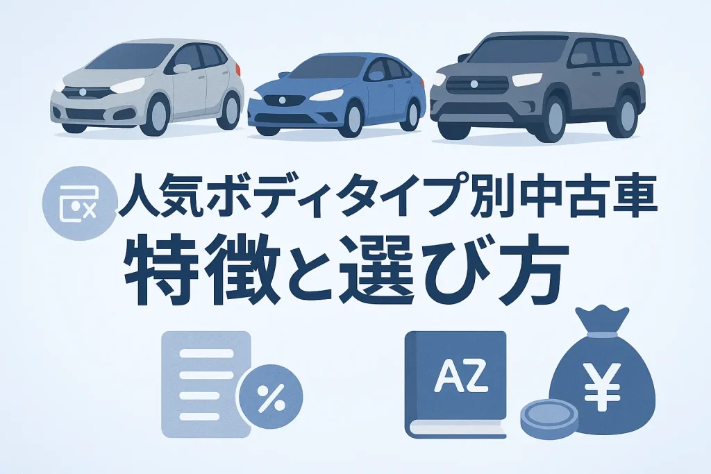 【車種選び編】初心者におすすめ！人気ボディタイプ別中古車の特徴と選び方