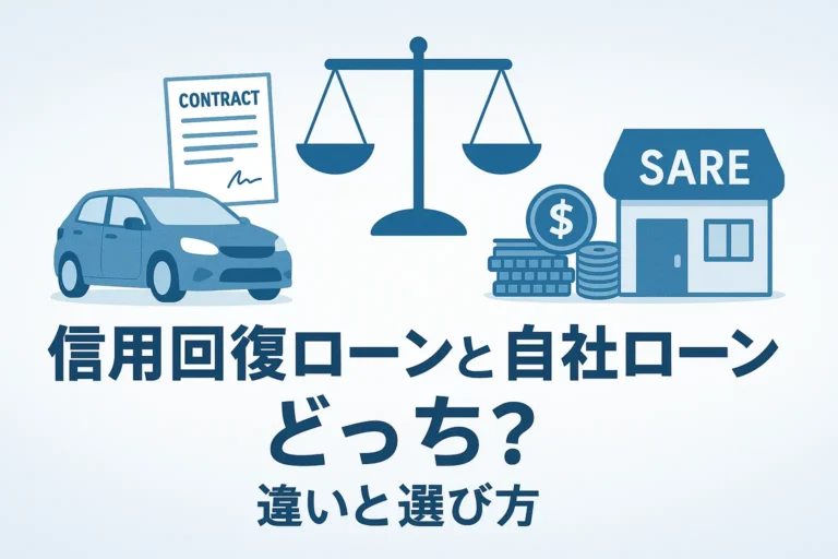 信用回復ローンと自社ローン どっち？違いと選び方