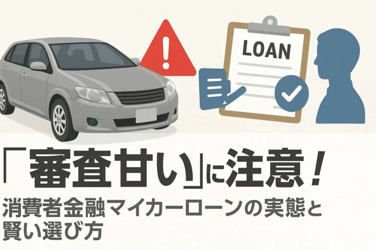 「審査甘い」に注意！消費者金融マイカーローンの実態と賢い選び方
